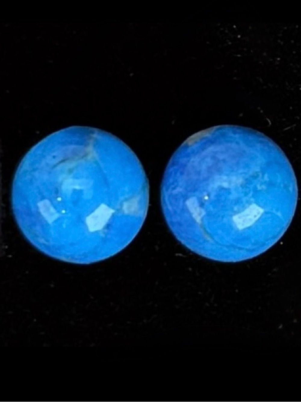 Vintage southwestern blue Gemstone Stud pierced Earrings